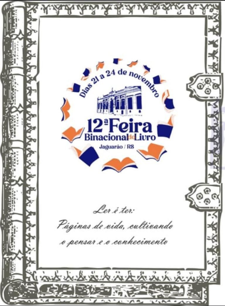 Confira a programção da 12ª Feira Binacional do Livro:DIA 21/11
18h – Abertura da Feira
18h – Benção Reverendo da Igreja Episcopal
18h – Apresentação Grupo vocal Asas da Liberdade
18h – Atividades l