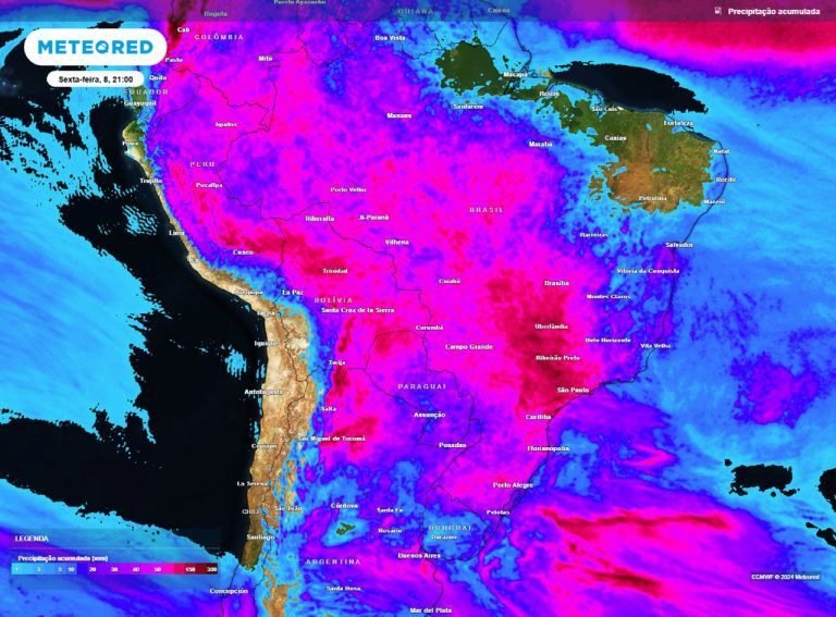 mapas de Meteored mostram muita chuva para quase todo o Brasil; confira os detalhes